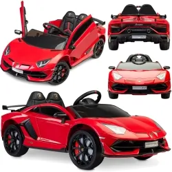 Samochód auto na akumulator Caretero Toyz Lamborghini Aventador SVJ akumulatorowiec + pilot zdalnego sterowania - czerwony