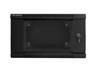 Szafa instalacyjna RACK wisząca dwusekcyjna 19'' 6U 600x600 drzwi szklane Lanberg  - czarna