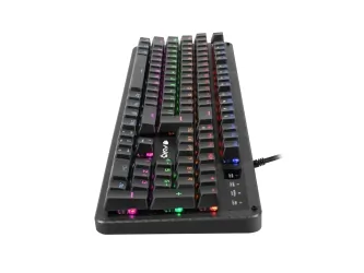 Mechaniczna klawiatura gamingowa dla graczy FURY TORNADO podświetlenie + podświetlana mata + mysz + słuchawki