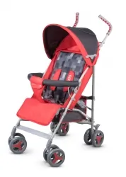 Wózek spacerowy  LIONELO ELIA + folia przeciwdeszczowa + moskitiera kolor czerwony