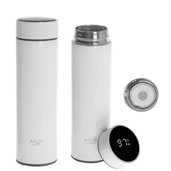Termos z wyświetlaczem temperatury LED 473ml Adler AD 4506w biały