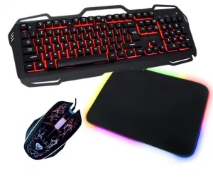 Zestaw Blow klawiatura z podświetleniem LED RED COLD STEEL + mysz + podkładka + słuchawki