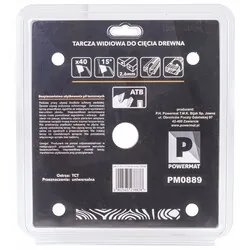 Tarcza widiowa do drewna 210x30 40 zębów Powermat TDD-210x30x40Z