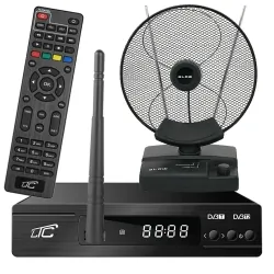 Zestaw telewizji naziemnej DVB-T tuner cyfrowy LTC DVB-T2 WiFi HEVC H.265 + antena pokojowa  BLOW ATD17