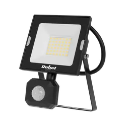 Halogen reflektor lampa LED naświetlacz Rebel 30W 4000K 230V z sensorem ruchu i zmierzchu