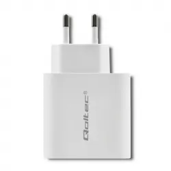 Ładowarka sieciowa Qoltec 42W 5-20V 2.4-3A USB-C PD + USB biała