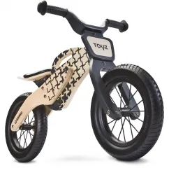 Rowerek biegowy drewniany Caretero Toyz Enduro pompowane koła 12" - naturalnie drewniany