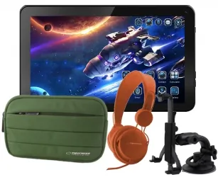 Tablet edukacyjny dla dzieci KIDS + gry + etui + słuchawki + uchwyt na zagłówek