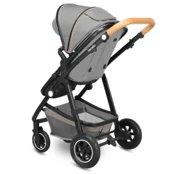 Wózek wielofunkcyjny LIONELO AMBER 2 w 1 spacerówka + gondola + torba + akcesoria - szary