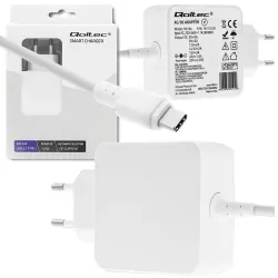 Ładowarka sieciowa Qoltec 45W 5-20V 2-3A USB-C PD biała