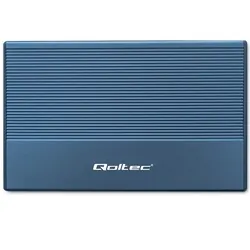 Aluminiowa obudowa zewnętrzna kieszeń na dysk USB 3.0/SSD HDD 2.5" SATA Qoltec Super speed 5Gb/s 2TB - niebieski