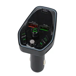 Podświetlany transmiter FM T-05 Bluetooth 5.0 SD USB QC3.0 USB-C PD