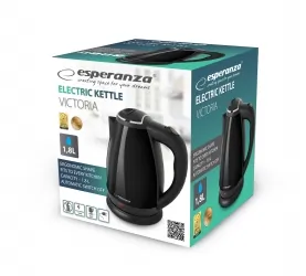 Elektryczny czajnik metalowy Esperanza VICTORIA  1,8L - czarny