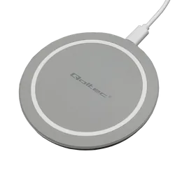 Bezprzewodowa ładowarka indukcyjna Qoltec RING Qualcomm QuickCharge 3.0 10W - szary