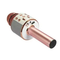 Bezprzewodowy mikrofon Bluetooth WS858 karaoke miedziany