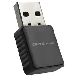 Bezprzewodowy Ultra szybki DUAL mini WiFi adapter 2x 2dBi Qoltec standard AC USB 3.0 1300Mbps