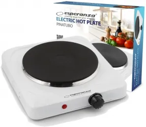 Kuchenka elektryczna jednopalnikowa Esperanza Pinatubo - biała