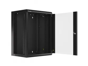 Szafa instalacyjna RACK wisząca 19'' 15U 570x450 drzwi szklane Lanberg  - czarna