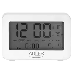 Budzik na baterie Adler AD 1196W biały
