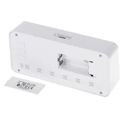 Budzik na baterie z termometrem Adler AD 1195W biały