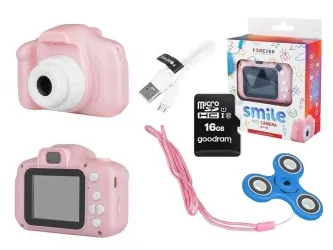 Kamera aparat dla dzieci Forever Smile SKC-100 różowa