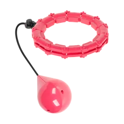 Smart Hula Hop odchudzające koło z wypustkami i obciążeniem 50cm REBEL ACTIVE - różowe