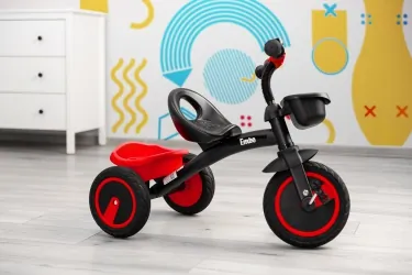 Rowerek trójkołowy dziecięcy Caretero Toyz Embo z pedałami - czerwony