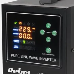 Zasilacz awaryjny Rebel POWER-500-LFP4 przetwornica z funkcją ładowania 12V 230V 500VA/300W CZYSTY SINUS