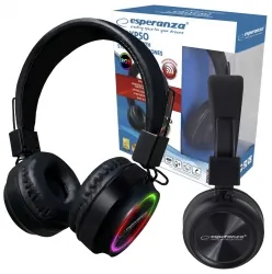 Podświetlane słuchawki bluetooth Esperanza CALYPSO mikrofon