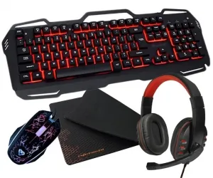  Zestaw dla gracza klawiatura Blow RED COLD STEEL + mata + mysz + słuchawki