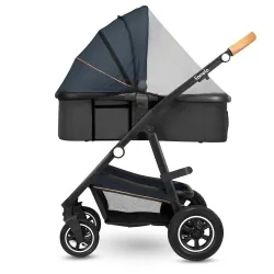 Wózek wielofunkcyjny LIONELO AMBER 2 w 1 spacerówka + gondola + torba + akcesoria - granatowy