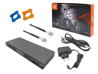 System mikrofonów bezprzewodowych LTC MIC04 UHF 2x mikrofon + stacja