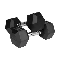Hantle żeliwne gumowane HEX 2x 10kg REBEL ACTIVE