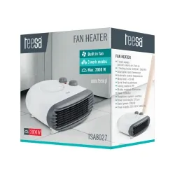 Termowentylator z regulowanym termostatem TEESA TSA8027 1000W/ 2000W