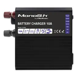 Inteligentna ładowarka do akumulatorów LiFePO4 AGM GEL SLA Qoltec Monolith 10A 12V