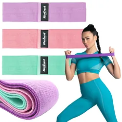 Zestaw gum do ćwiczeń materiałowy - Mini Band M 27-55 kg, 3 gumy materiałowe REBEL ACTIVE