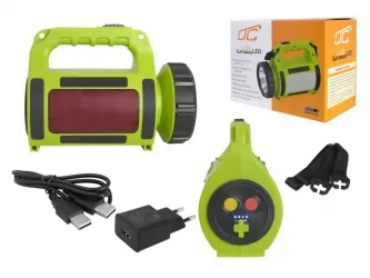 Akumulatorowa latarka ręczna 2w1 szperacz LTC LED CREE 10W 300m powerbank