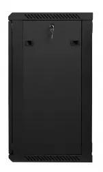 Szafa instalacyjna RACK wisząca 19'' 18U 600x450 drzwi szklane Lanberg - czarna