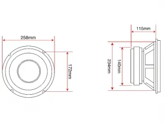 Głośnik niskotonowy uniwersalny BLOW A-250 4Ohm