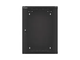 Szafa instalacyjna RACK wisząca 19'' 15U 570x600 drzwi szklane Lanberg - czarna