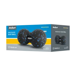 Duoball podwójna piłka do masażu 12cm REBEL ACTIVE - czarno-niebieski