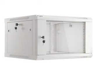 Szafa instalacyjna RACK V2 wisząca 19&#039;&#039; 6U 600x600 drzwi szklane Lanberg  - szara