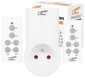 Gniazdo sieciowe sterowane pilotem LTC gniazdo zdalnie sterowane + 2x pilot