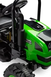 Traktor na akumulator z przyczepką Caretero Toyz Hector akumulatorowiec + pilot - zielony