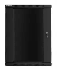 Szafa instalacyjna RACK wisząca 19'' 18U 600x450 drzwi szklane Lanberg - czarna