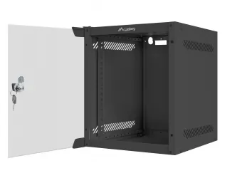 Szafa instalacyjna RACK wisząca 10'' 6U 280x310 drzwi szklane Lanberg (flat pack) - czarna