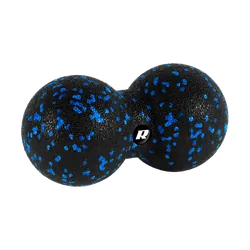 Duoball podwójna piłka do masażu 8cm REBEL ACTIVE - czarno-niebieski