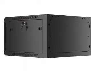 Szafa instalacyjna RACK V2 wisząca 19&#039;&#039; 6U 600x600 drzwi szklane Lanberg  - czarna