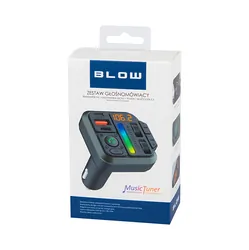 Podświetlany transmiter FM z zestawem głośnomówiącym BLOW Bluetooth 5.3   QC3.0   PD 20W