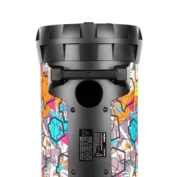 Głośnik bluetooth REBEL USB SD FM z funkcją karaoke + mikrofon bezprzewodowy